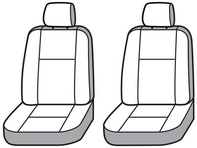 Covercraft Seat Saver Waterproof Polyester Custom Front Row Seat Covers; Taupe (23-25 F-150 w/ Bucket Seats, Excluding Raptor)