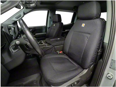 Covercraft Carhartt Super Dux PrecisionFit Custom Front Row Seat Covers; Black (11-16 F-250 Super Duty w/ Bucket Seats)