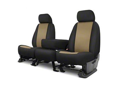 Covercraft Precision Fit Seat Covers Endura Custom Front Row Seat Covers; Tan/Black (11-16 F-250 Super Duty w/ Bench Seat)
