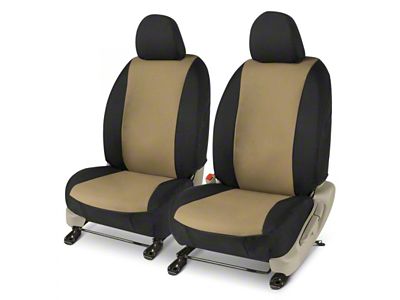 Covercraft Precision Fit Seat Covers Endura Custom Front Row Seat Covers; Tan/Black (11-16 F-250 Super Duty w/ Bucket Seats)
