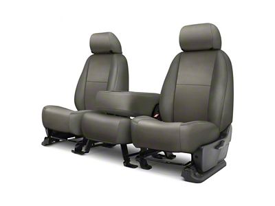 Covercraft Precision Fit Seat Covers Leatherette Custom Front Row Seat Covers; Stone (11-16 F-250 Super Duty w/ Bench Seat)