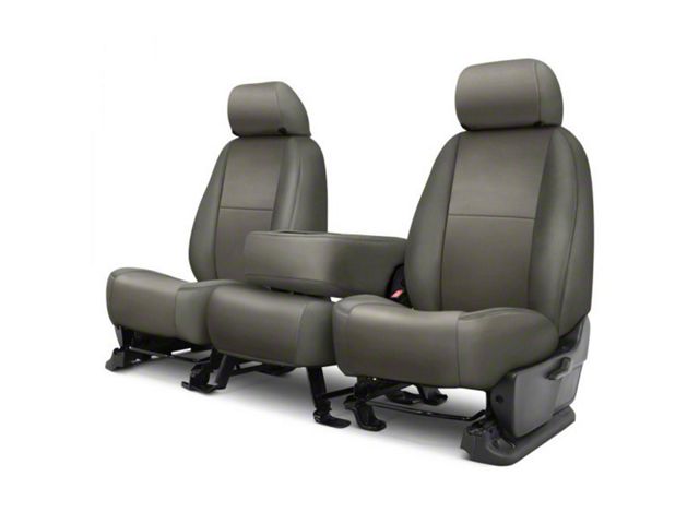 Covercraft Precision Fit Seat Covers Leatherette Custom Front Row Seat Covers; Stone (17-22 F-250 Super Duty w/ Bench Seat)