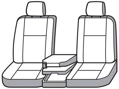 Covercraft Seat Saver Waterproof Polyester Custom Front Row Seat Covers; Gray (23-25 F-250 Super Duty w/ Bench Seat)
