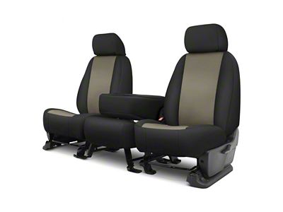 Covercraft Precision Fit Seat Covers Endura Custom Front Row Seat Covers; Charcoal/Black (17-22 F-350 Super Duty w/ Bench Seat)