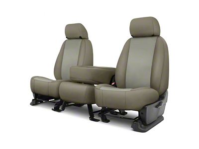 Covercraft Precision Fit Seat Covers Endura Custom Front Row Seat Covers; Silver/Charcoal (17-22 F-350 Super Duty w/ Bench Seat)