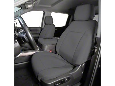 Covercraft Precision Fit Seat Covers Endura Custom Front Row Seat Covers; Silver/Charcoal (99-10 F-350 Super Duty w/ Bench Seat)