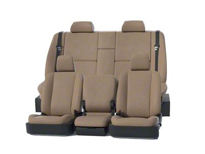 Covercraft Precision Fit Seat Covers Leatherette Custom Front Row Seat Covers; Medium Gray (2023 F-350 Super Duty w/ Bench Seat)