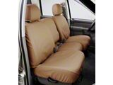 Covercraft Seat Saver Polycotton Custom Front Row Seat Covers; Tan (99-02 F-350 Super Duty w/ Bench Seat)