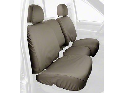 Covercraft Seat Saver Polycotton Custom Front Row Seat Covers; Wet Sand (23-26 F-350 Super Duty w/ Bench Seat)