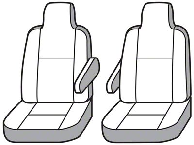 Covercraft Seat Saver Waterproof Polyester Custom Front Row Seat Covers; Gray (01-07 F-350 Super Duty w/ Bucket Seats)