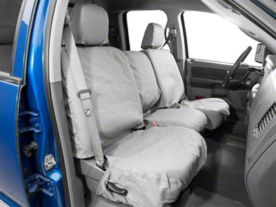 Covercraft Seat Saver Polycotton Custom Front Row Seat Covers; Gray (02-08 RAM 1500 w/ Bench Seat)