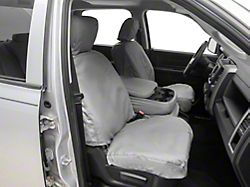 Covercraft Seat Saver Polycotton Custom Front Row Seat Covers; Gray (09-18 RAM 1500 w/ Bench Seat)