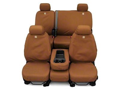 Covercraft SeatSaver Custom Front Seat Covers; Carhartt Brown (07-18 Sierra 1500 w/ Bucket Seats)