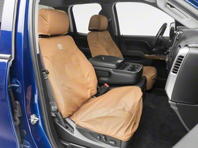 Covercraft SeatSaver Custom Front Seat Covers; Carhartt Brown (07-18 Silverado 1500 w/ Bucket Seats)