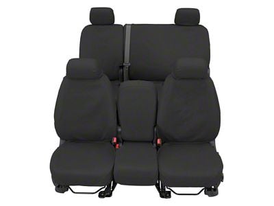 Covercraft Seat Saver Waterproof Polyester Custom Front Row Seat Covers; Gray (07-18 Sierra 1500 w/ Bucket Seats)