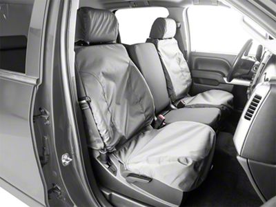 Covercraft Seat Saver Waterproof Polyester Custom Front Row Seat Covers; Gray (07-18 Silverado 1500 w/ Bucket Seats)
