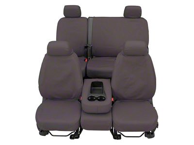 Covercraft Seat Saver Polycotton Custom Front Row Seat Covers; Gray (07-18 Sierra 1500 w/ Bench Seat)
