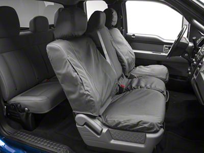 Covercraft Seat Saver Waterproof Polyester Custom Front Row Seat Covers; Gray (09-14 F-150)