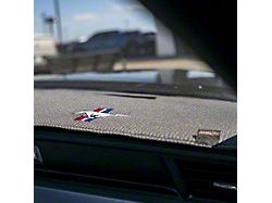 Covercraft Ltd Edition Custom Dash Cover with Ford Blue Oval Logo; Grey (11-12 F-250 Super Duty King Ranch & Lariat w/ Climate Sensor; 11-16 F-250 Super Duty XL & XLT w/ Climate Sensor)