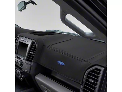 Covercraft Ltd Edition Custom Dash Cover with Ford Blue Oval Logo; Smoke (22-26 Maverick)