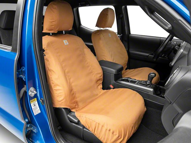 Covercraft SeatSaver Custom Front Seat Covers; Carhartt Brown (19-24 RAM 1500 w/ Bucket Seats)