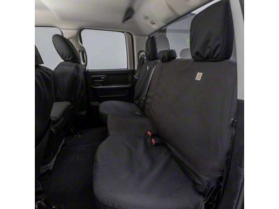 Covercraft Carhartt Super Dux PrecisionFit Custom Second Row Seat Cover; Black (19-25 RAM 1500 Quad Cab)