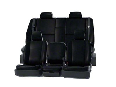 Covercraft Precision Fit Seat Covers Leatherette Custom Front Row Seat Covers; Black (09-18 RAM 1500 w/ Bucket Seats)