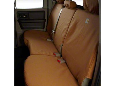Covercraft SeatSaver Custom Second Row Seat Cover; Carhartt Brown (19-24 RAM 1500 Quad Cab)