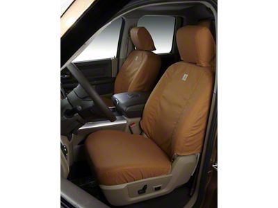 Covercraft SeatSaver Custom Front Seat Covers; Carhartt Brown (02-03 RAM 1500 w/ Bench Seat)