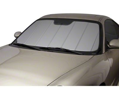 Covercraft UVS100 Heat Shield Custom Sunscreen; Silver (19-24 RAM 1500 w/ 10-Inch Wide Rearview Mirror Sensor)