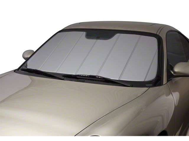 Covercraft UVS100 Heat Shield Custom Sunscreen; Silver (19-24 RAM 1500 w/ 5-Inch Wide Rearview Mirror Sensor)