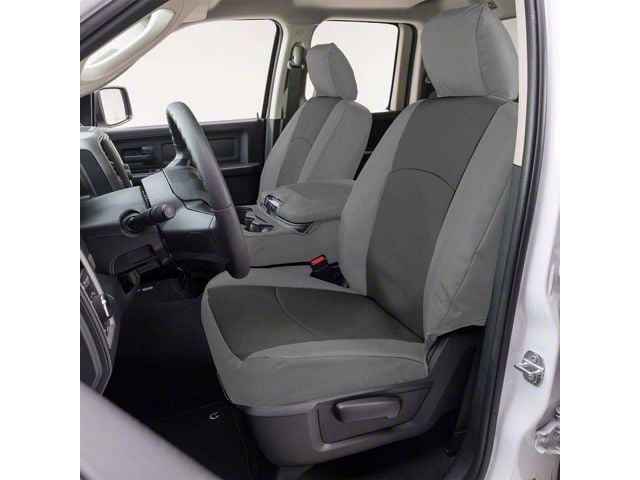 Covercraft Precision Fit Seat Covers Endura Custom Front Row Seat Covers; Charcoal/Silver (06-09 RAM 2500 w/ Bucket Seats)