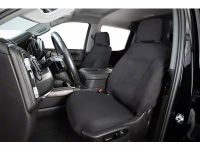 Covercraft Seat Saver Polycotton Custom Second Row Seat Cover; Charcoal (11-25 RAM 2500 Crew Cab w/ Rear 40/60 Split Bench Seat & Fold-Down Armrest)