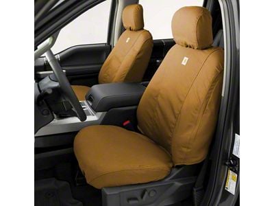 Covercraft SeatSaver Custom Front Seat Covers; Carhartt Brown (22-24 RAM 2500 w/ Bench Seat)