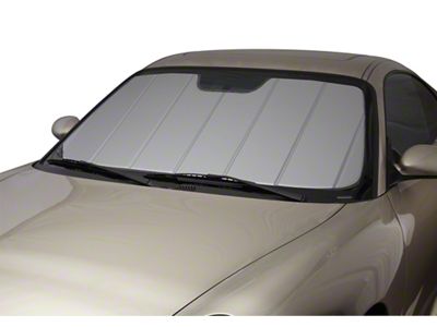 Covercraft UVS100 Heat Shield Custom Sunscreen; Silver (19-24 RAM 2500 w/ 10-Inch Wide Rearview Mirror Sensor)