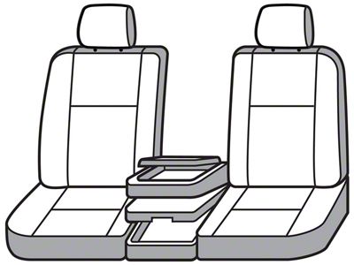 Covercraft Seat Saver Waterproof Polyester Custom Front Row Seat Covers; Gray (22-25 RAM 2500 w/ Bench Seat)