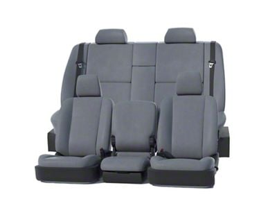 Covercraft Precision Fit Seat Covers Leatherette Custom Front Row Seat Covers; Medium Gray (19-24 RAM 3500 w/ Bench Seat)