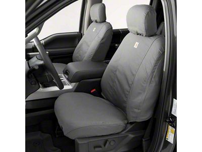 Covercraft SeatSaver Custom Front Seat Covers; Carhartt Gravel (22-24 RAM 3500 w/ Bench Seat)