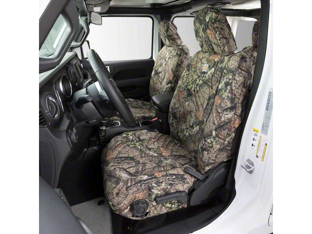 Covercraft SeatSaver Custom Front Seat Covers; Carhartt Mossy Oak Break-Up Country (22-24 RAM 3500 w/ Bench Seat)