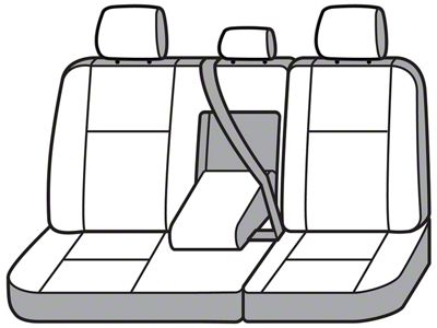 Covercraft Seat Saver Waterproof Polyester Custom Second Row Seat Cover; Gray (22-25 RAM 3500 Mega Cab)