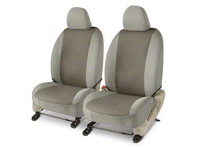 Covercraft Precision Fit Seat Covers Endura Custom Front Row Seat Covers; Charcoal/Silver (19-23 Ranger Lariat)