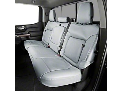 Covercraft Precision Fit Seat Covers Leatherette Custom Second Row Seat Cover; Light Gray (22-26 Maverick)