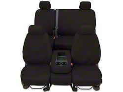 Covercraft Seat Saver Polycotton Custom Second Row Seat Cover; Charcoal (14-18 Sierra 1500 Double Cab, Crew Cab)