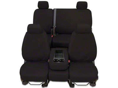 Covercraft Seat Saver Polycotton Custom Second Row Seat Cover; Charcoal (14-18 Sierra 1500 Double Cab, Crew Cab)