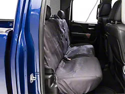 Covercraft Seat Saver Polycotton Custom Second Row Seat Cover; Charcoal (14-18 Silverado 1500 Double Cab w/ Rear 60/40 Split Bench Seat)