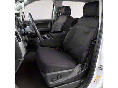 Covercraft Seat Saver Polycotton Custom Front Row Seat Covers; Charcoal (15-22 Colorado)