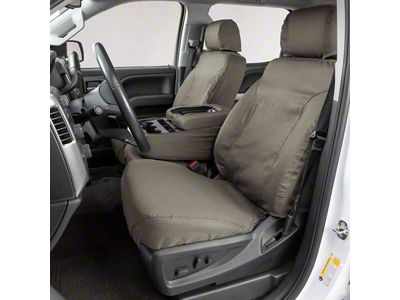 Covercraft Seat Saver Polycotton Custom Front Row Seat Covers; Misty Gray (15-22 Colorado)