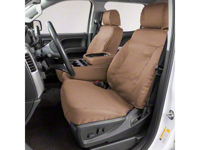 Covercraft Seat Saver Polycotton Custom Second Row Seat Cover; Tan (15-22 Colorado Crew Cab)
