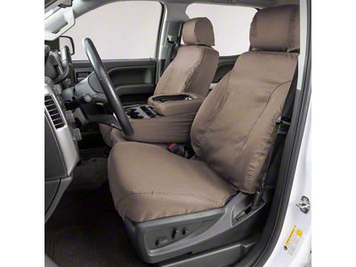 Covercraft Seat Saver Polycotton Custom Second Row Seat Cover; Taupe (15-22 Colorado Crew Cab)