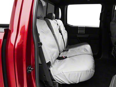 Covercraft Seat Saver Polycotton Custom Second Row Seat Cover; Gray (15-18 F-150 SuperCrew w/o Fold-Down Armrest)